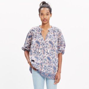 Madewell Camelia Tassel Top in Flora Paisley